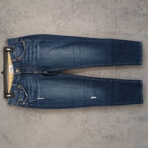 PAIGE Demin Jeans Jimmy Jimmy Low Rise Straight Cropped 90's Distressed Size 25